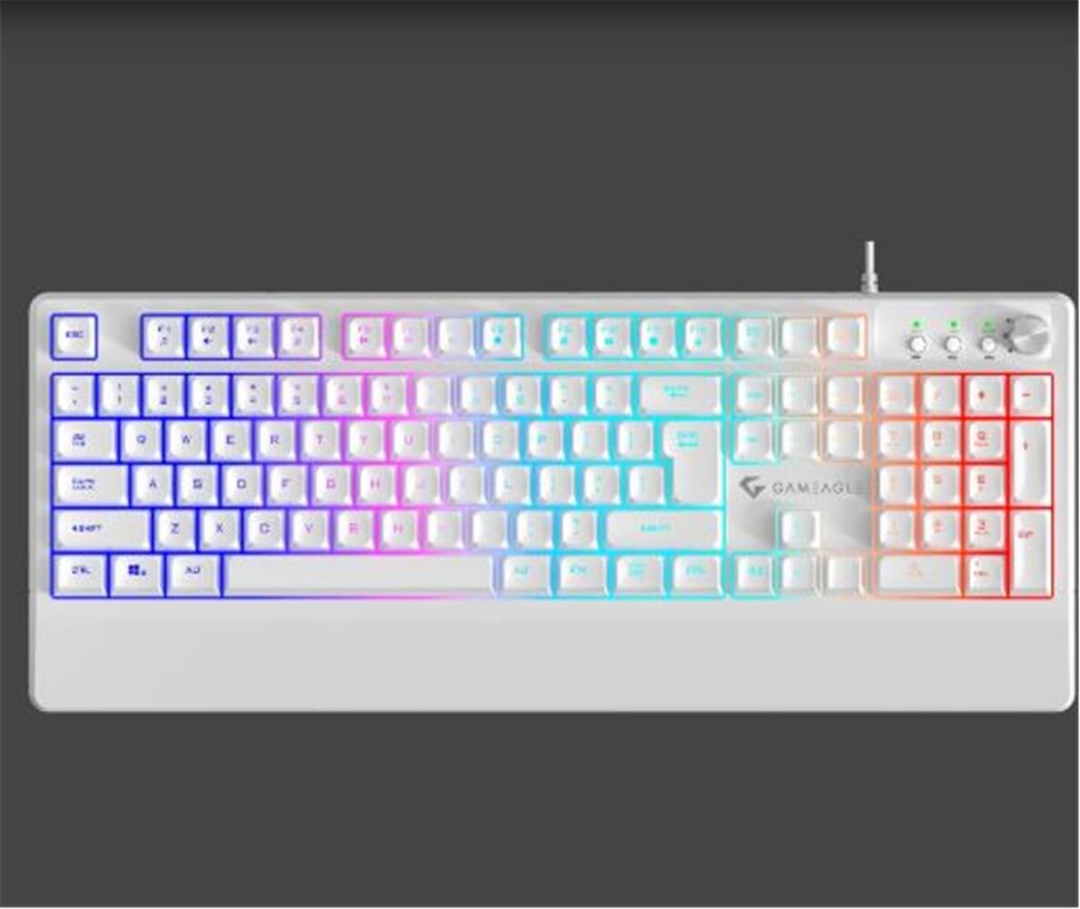 Gameagle GE2008 Frost Blade RGB Membran Beyaz Oyuncu Klavyesi