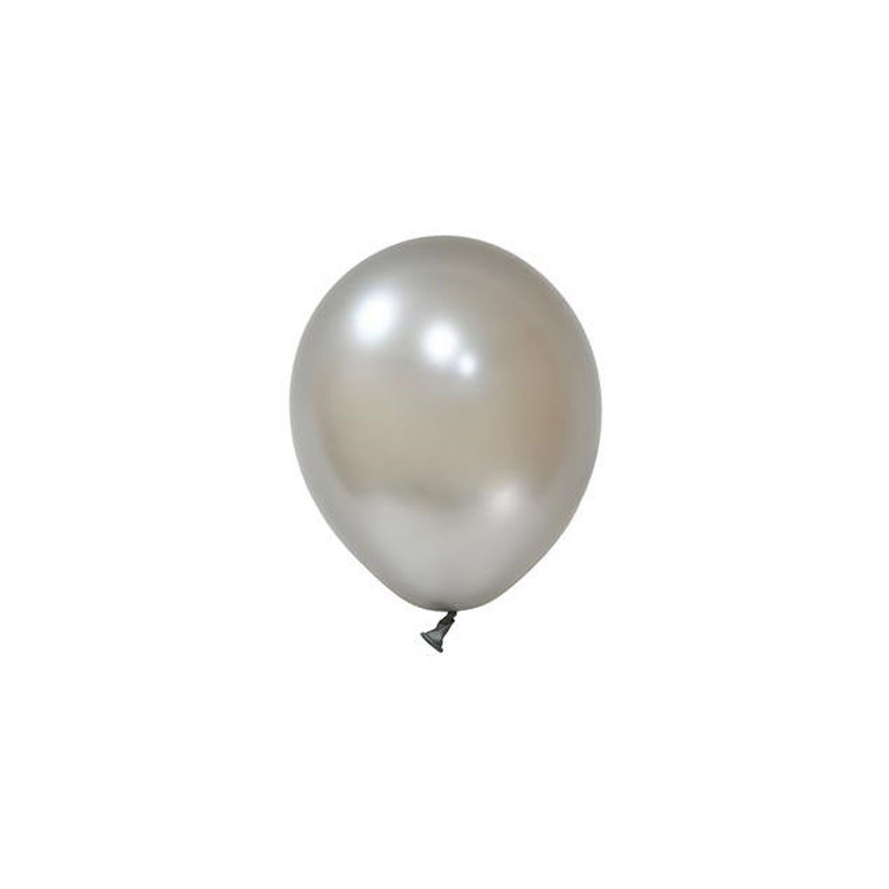 Balonevi 10'' Baskı Balonu Metalik Sılver 100 Lü