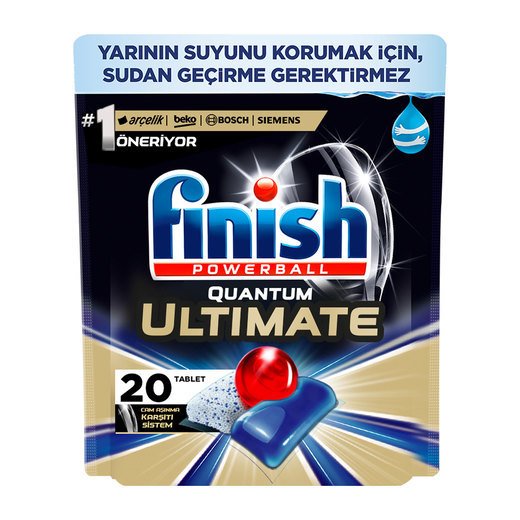 Finish Powerball Quantum Ultimate Bulaşık Makinesi Tableti 20'li