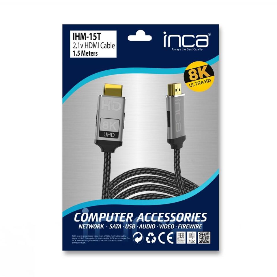 Inca IHM-3T 3m HDMI TO HDMI 8K 2.1V Kablo