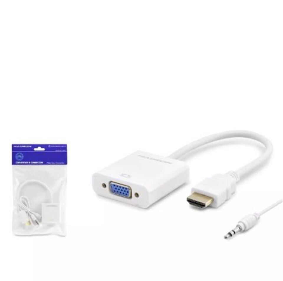 Hadron Hdx2019 Hdmi To Vga F Çevirici 1080P + Audio Beyaz
