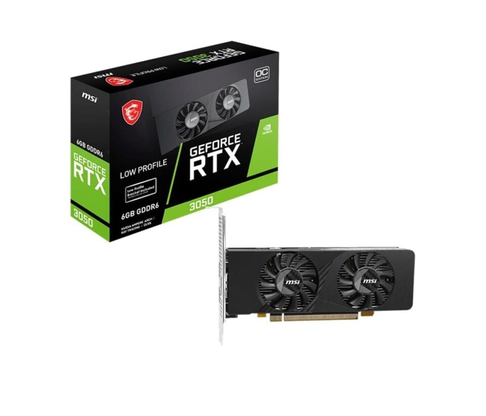 Msi GeForce RTX3050 LP E 6G OC GDDR6 96Bit DX12 Gaming (Oyuncu) Ekran Kartı
