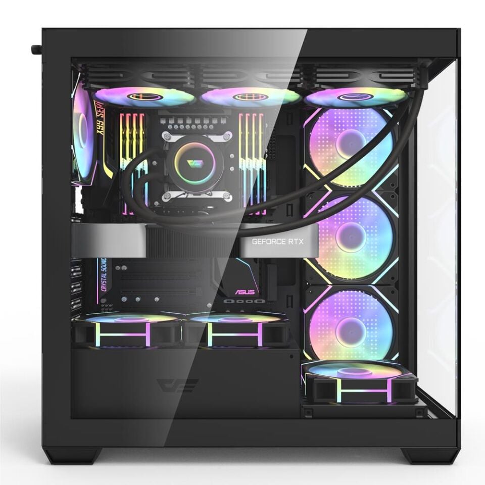darkFlash DS900-B 650W 80+ Power Supply 4-12cm ARGB  Fan Siyah Kasa