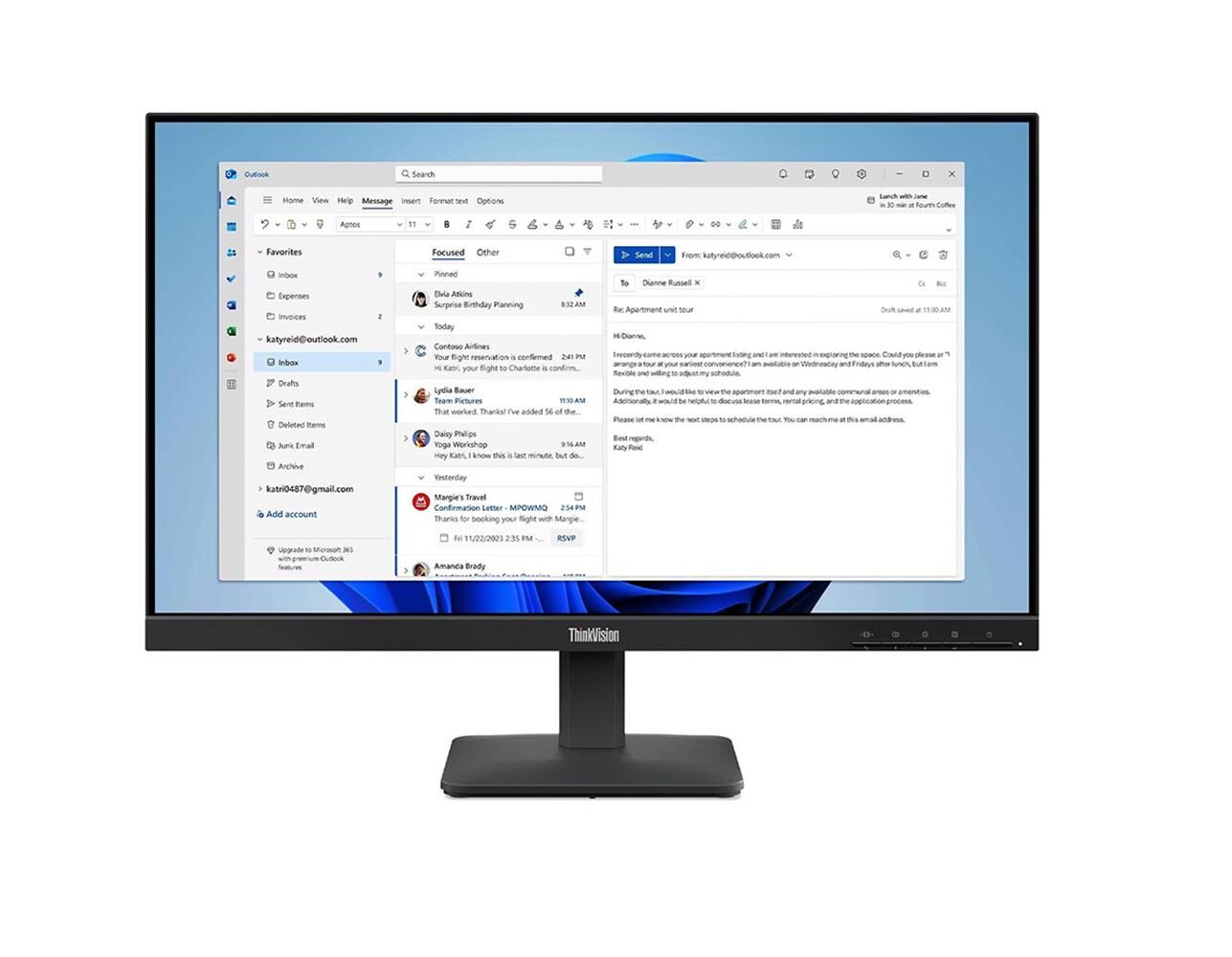 Lenovo 23.8'' Thinkvision 64B5KAT1TK S24-4e 100Hz 4ms Full HD IPS Hdmı+Vga Monitör