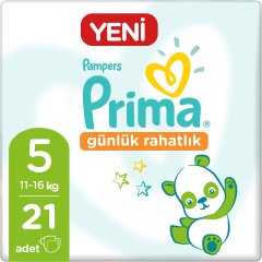 Prima Bebek Bezi Günlük Rahatlık 5 Beden 21'li