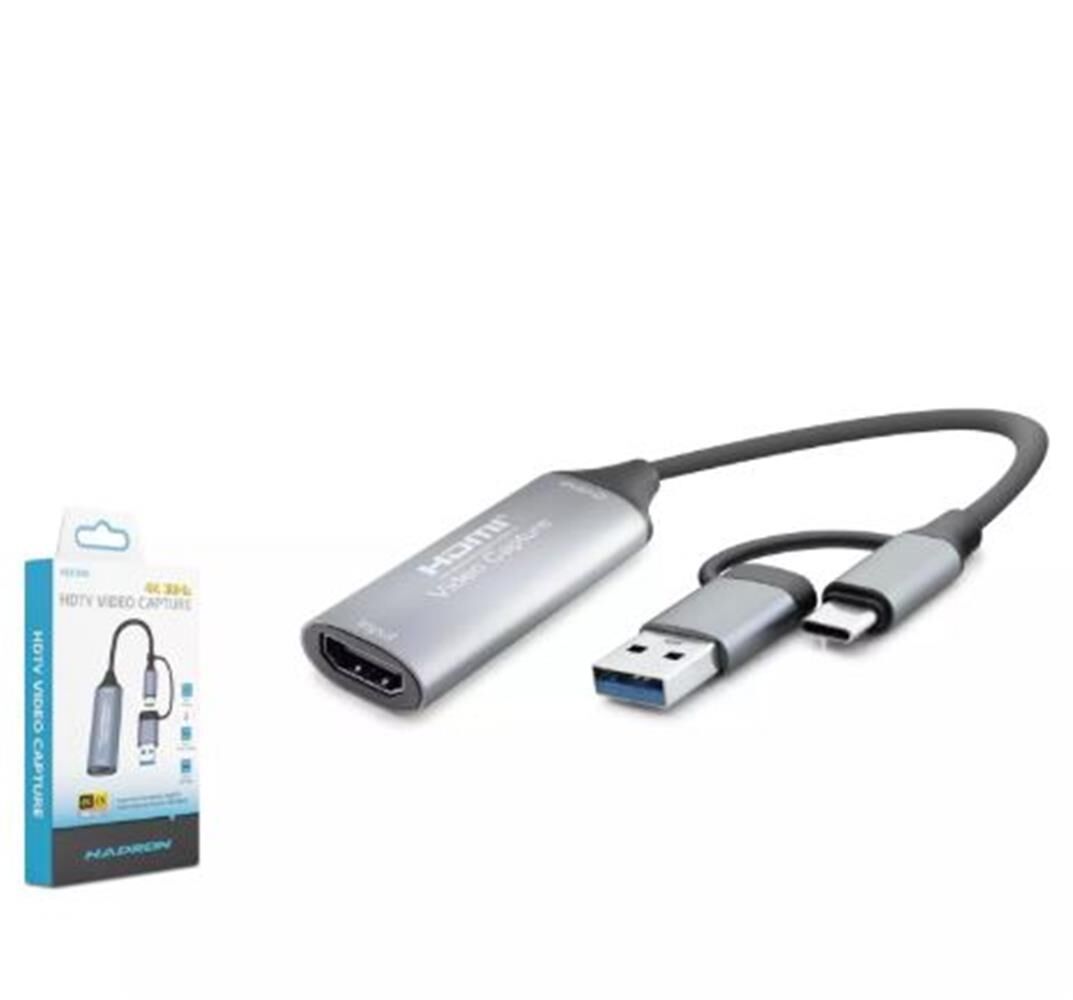 Hadron Hdx7856 Hdmi Video Capture Type-C + Usb3.0 4K 30Hz Gri