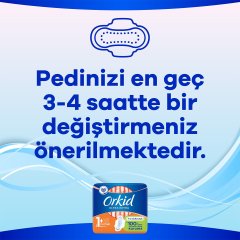 Orkid Ultra Extra 1 Numara Normal Boy Hijyenik Ped Tekli Paket 8'li