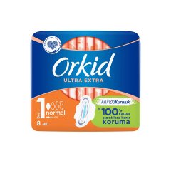 Orkid Ultra Extra 1 Numara Normal Boy Hijyenik Ped Tekli Paket 8'li