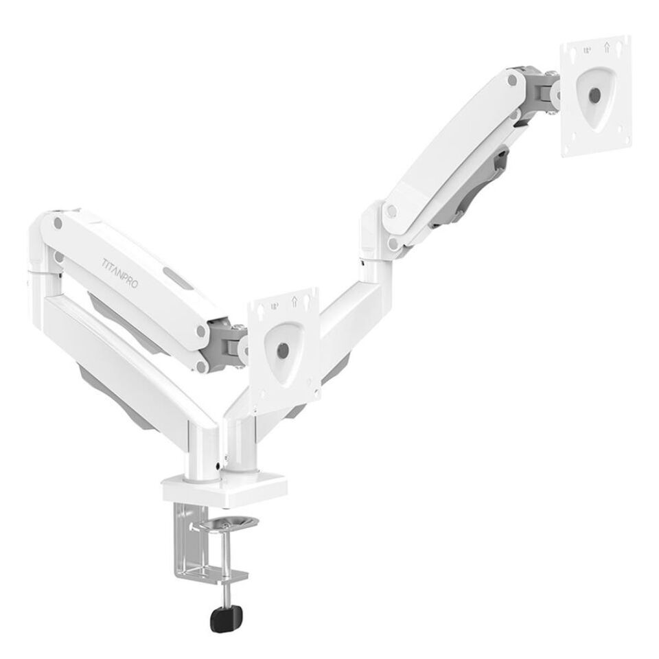 TITANPRO FL02-W 17-32'' (FMK-8715) Çift Kollu Amortisörlü Monitör Standı (Beyaz)