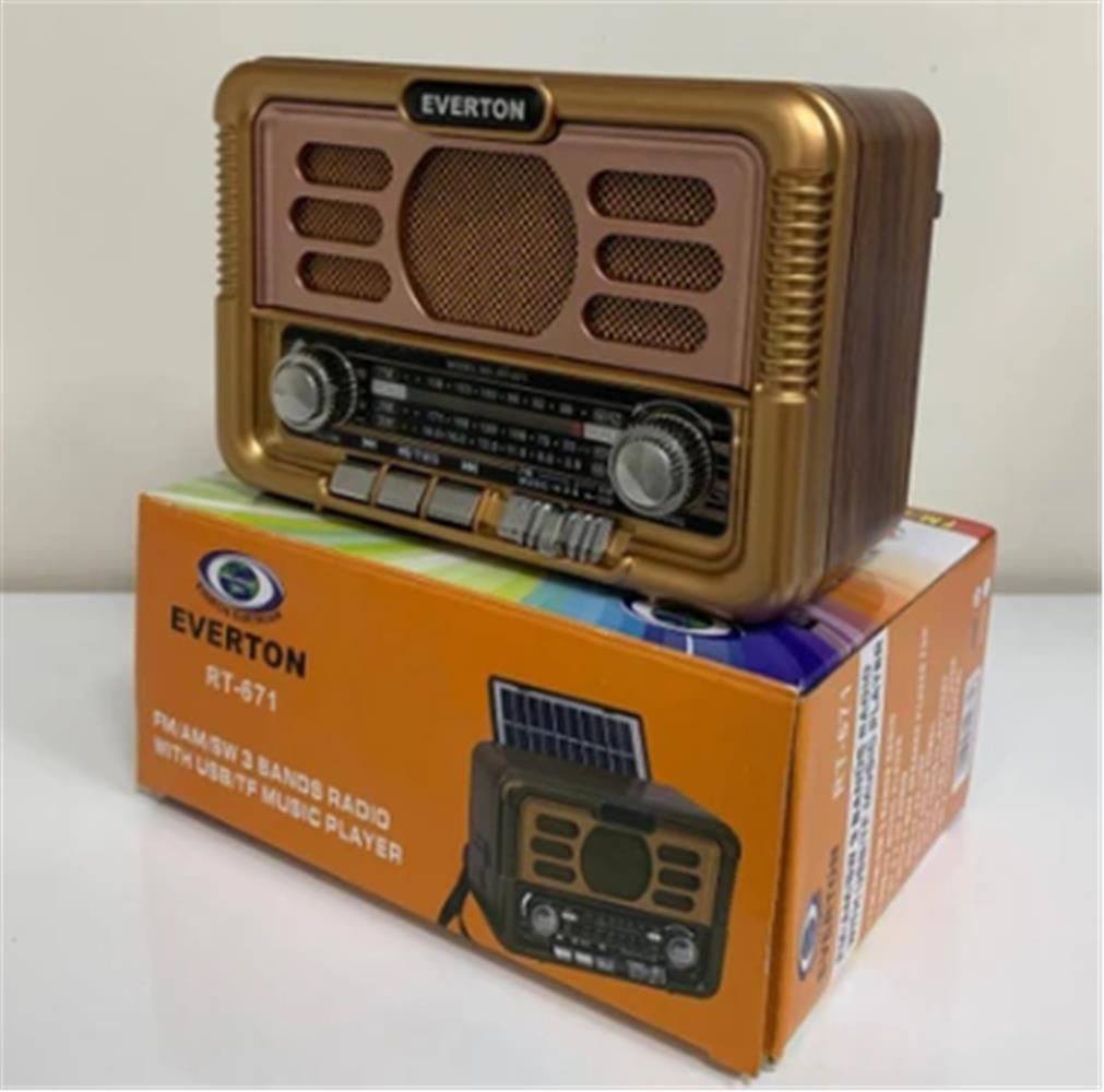 Everton Rt-671 Bluetooth Fm-Usb-Tf-Aux Şarjlı Nostaljik Radyo