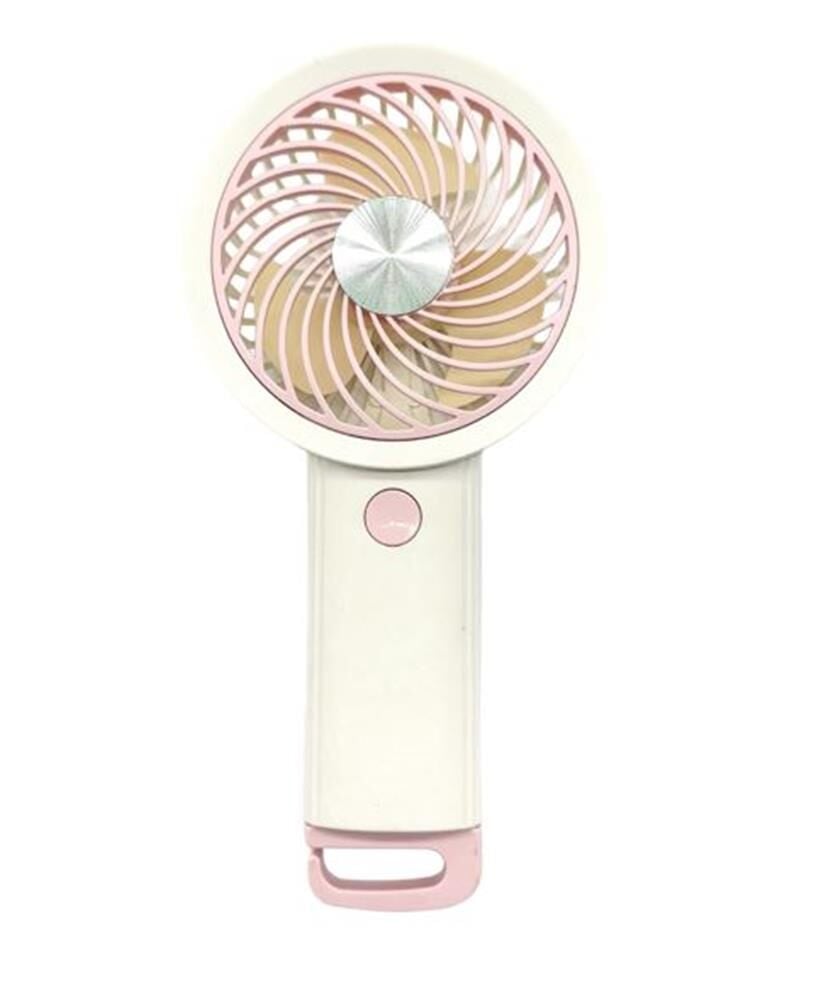 Feny FN-F35 Beyaz-Pembe Kademeli Kancalı Ultra Sessiz Taşınabilir Şarjlı 500Mah Mini El Fanı