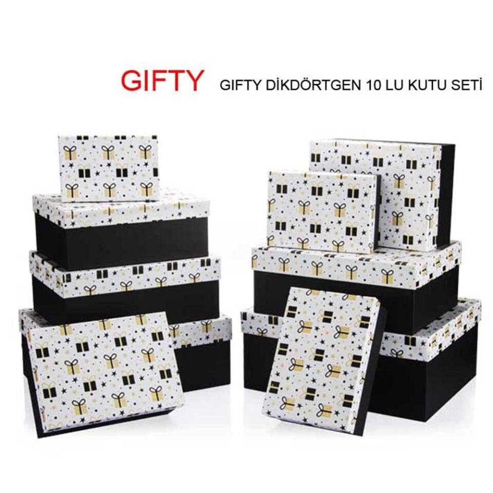 Gıpta Hediye Kutusu Gıfty Dikdörtgen 10 LU BX67880
