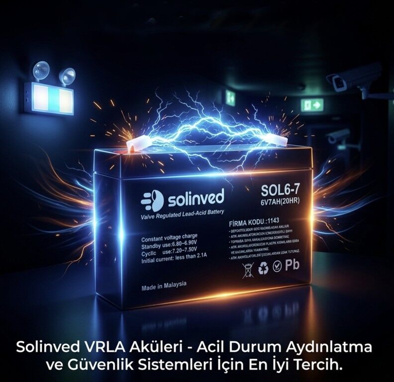 Solinved 6V 7AH Kuru Tip Akü