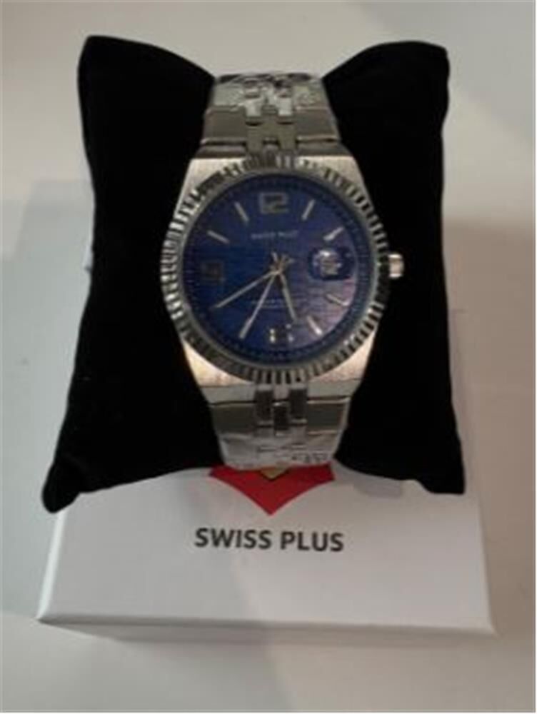 Swiss Plus Man Watch Premium Seri Model-1 ST3442AGS Blue-Silver