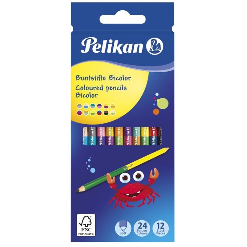 Pelikan Kuru Boya Çift Uçlu 12 Li Kutu