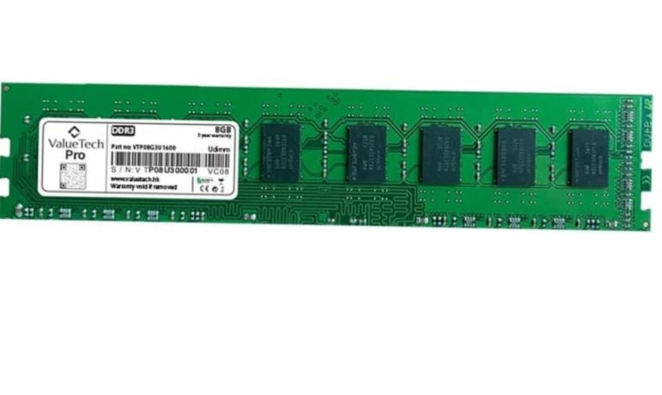 ValueTech Pro 8GB VTP08G3U1600 DDR3 PC3-12800U 1600 MHz Desktop PC Ram
