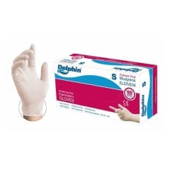 Dolphin Beyaz Vinil Eldiven Pudrasız (S) 100lü Paket
