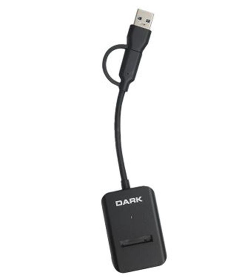 Dark USB-A + USB-C 10- M Key M.2 NVMe SSD Taşınabilir  Disk Yerleştirme Adaptörü DK-AC-DSEM3