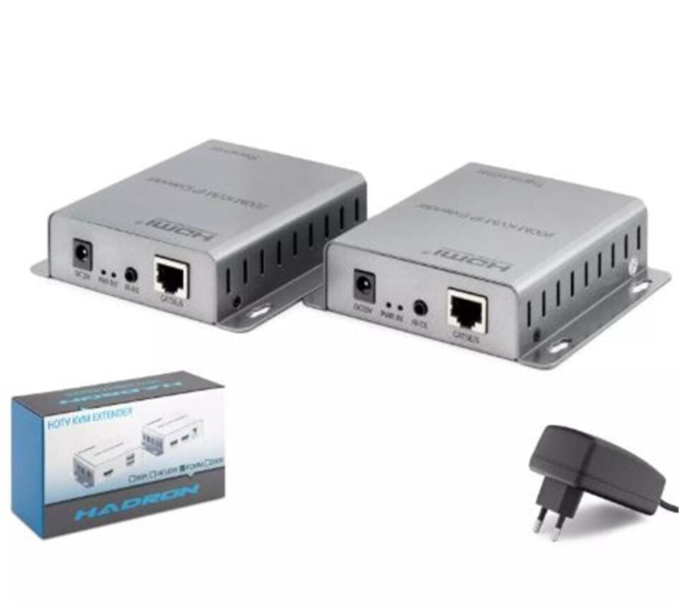 HADRON HDX1343 HDMI KVM IP Extender 200 m - Gümüş
