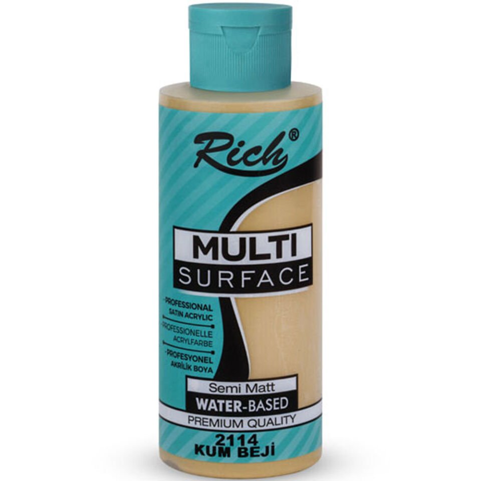 Rich Akrilik Boya Multi Surface 120 CC Kum Beji 2114