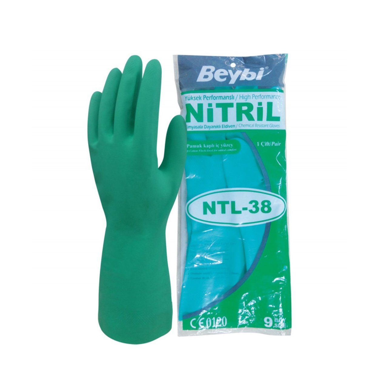 Nitril Ntl-38 Yeşil 10 beden Iş Eldiveni