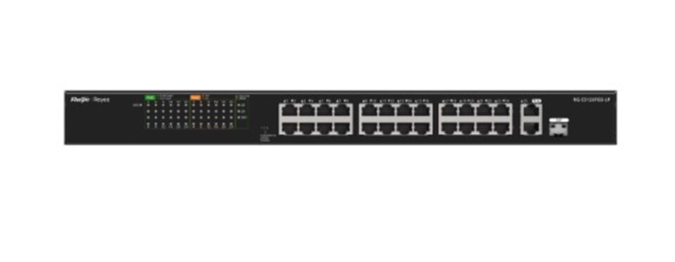 Ruijie-Reyee RG-ES126S-P 26 Port 10-100 Mbps 1 Port Uplink + 1 Port 10-100-1000 Mbps Poe 370W Switch
