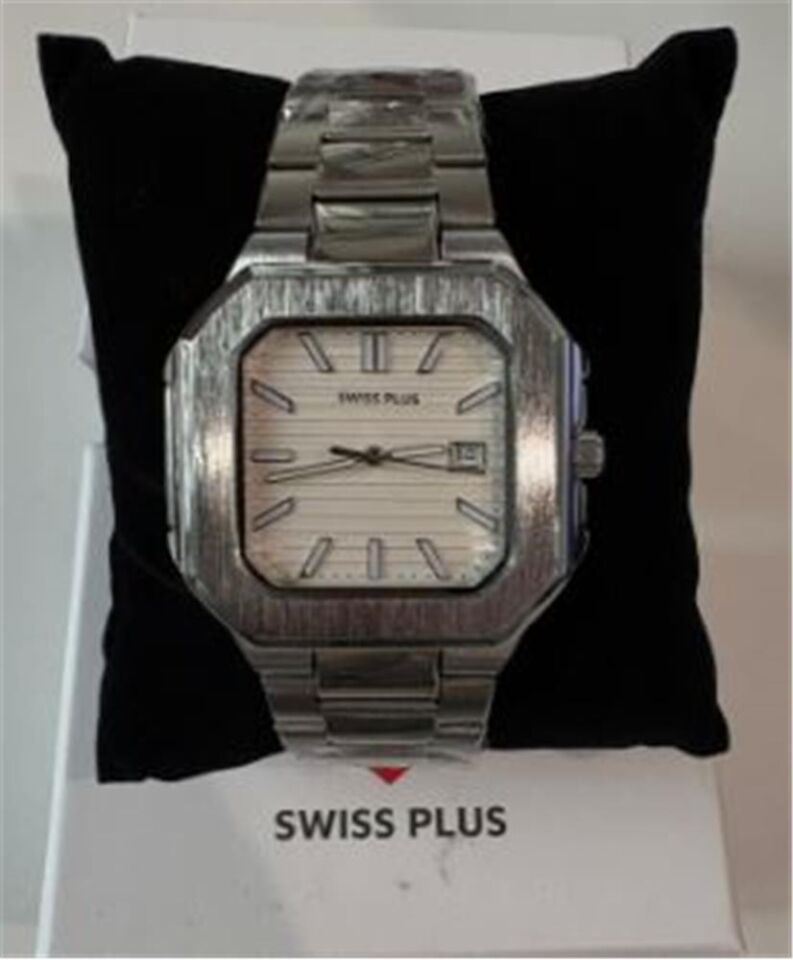Swiss Plus Man Watch Premium Seri Model-8 RS23146 White-Silver