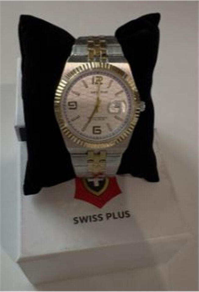 Swiss Plus Man Watch Premium Seri Model-10 ST3442AGS White-Gold
