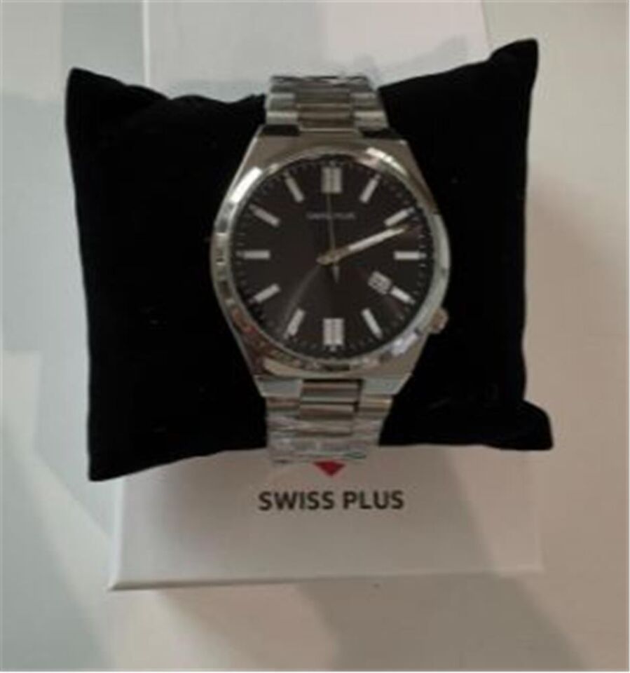 Swiss Plus Man Watch Basic Seri Model-1 ST3533AGS Black-Silver