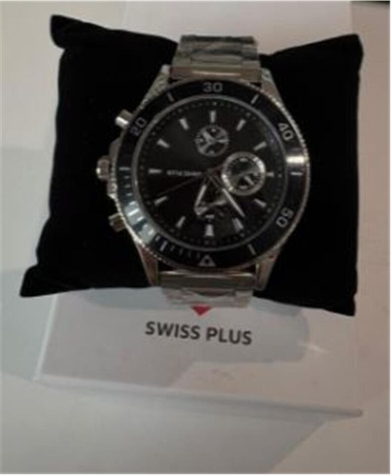Swiss Plus Man Watch Basic Seri Model-7 ST3504AGS Lüx Black-Silver