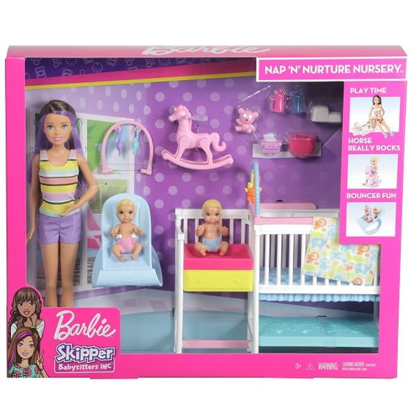 Barbie Bebek Bakıcısı Skipper Uyku Eğitiminde Seti