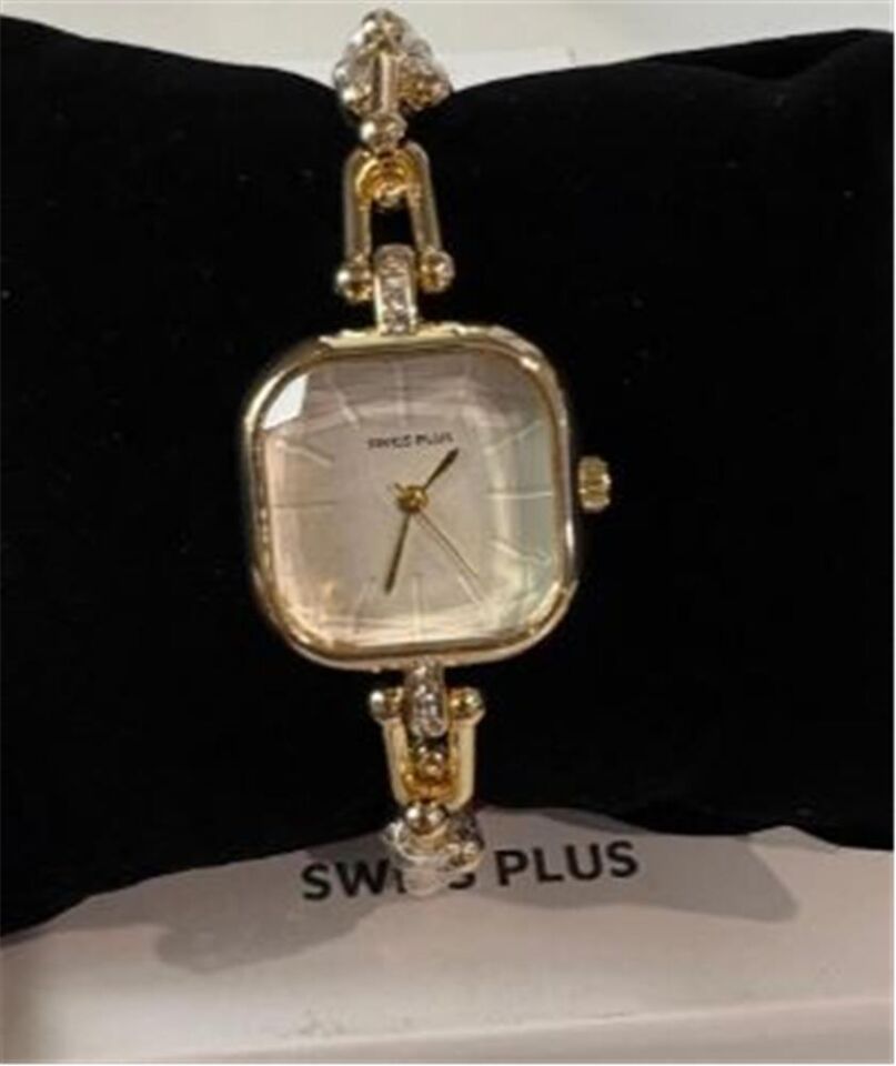 Swiss Plus Woman Watch Model-7 ST0227KBL Gold