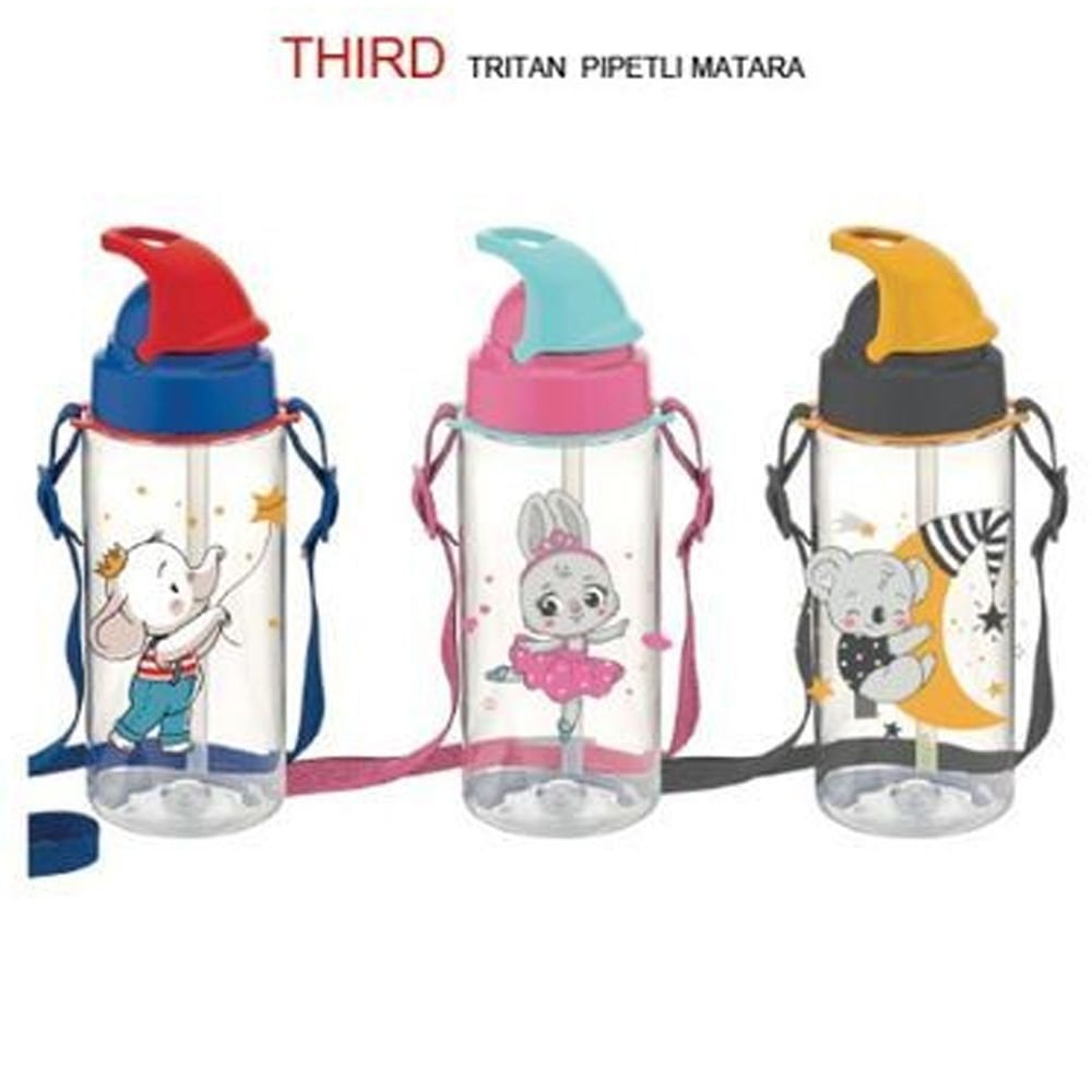 Gıpta Matara Thırd Tritan Desenli Pipetli 500 CC