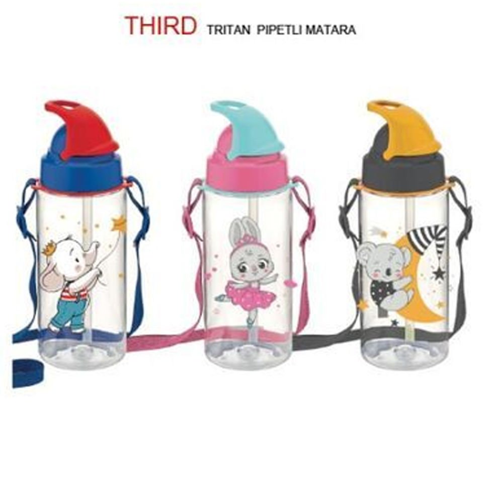 Gıpta Matara Thırd Tritan Desenli Pipetli 500 CC