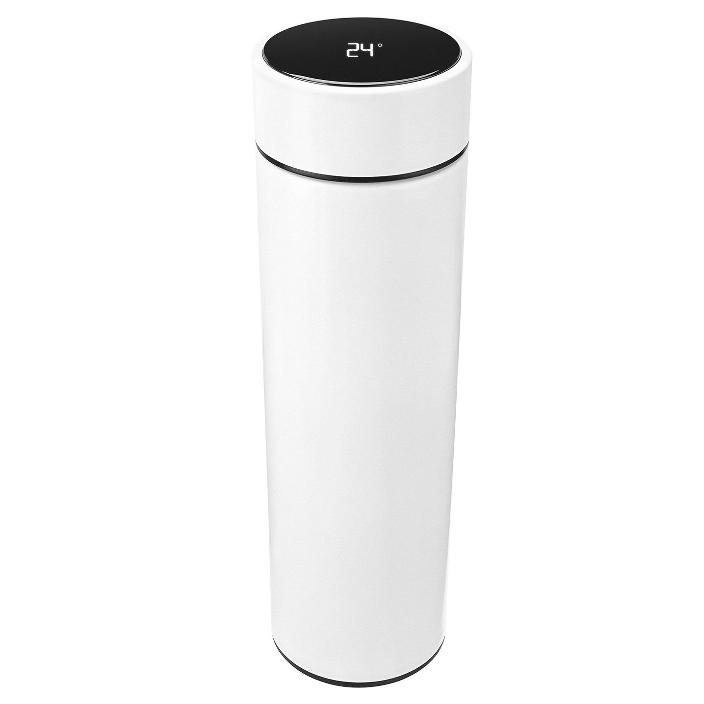 S-link SL-TM01A Mat Beyaz 450ML Iç 304 Dış 201 Dijital Sıcaklık Göstergeli Termos