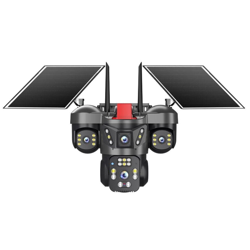 Joysee SW4 12Mp AOR 2x3.6mm 2x2.8mm 2 Solar+Wifi Dört Kamera 22IR+12Led PTZ