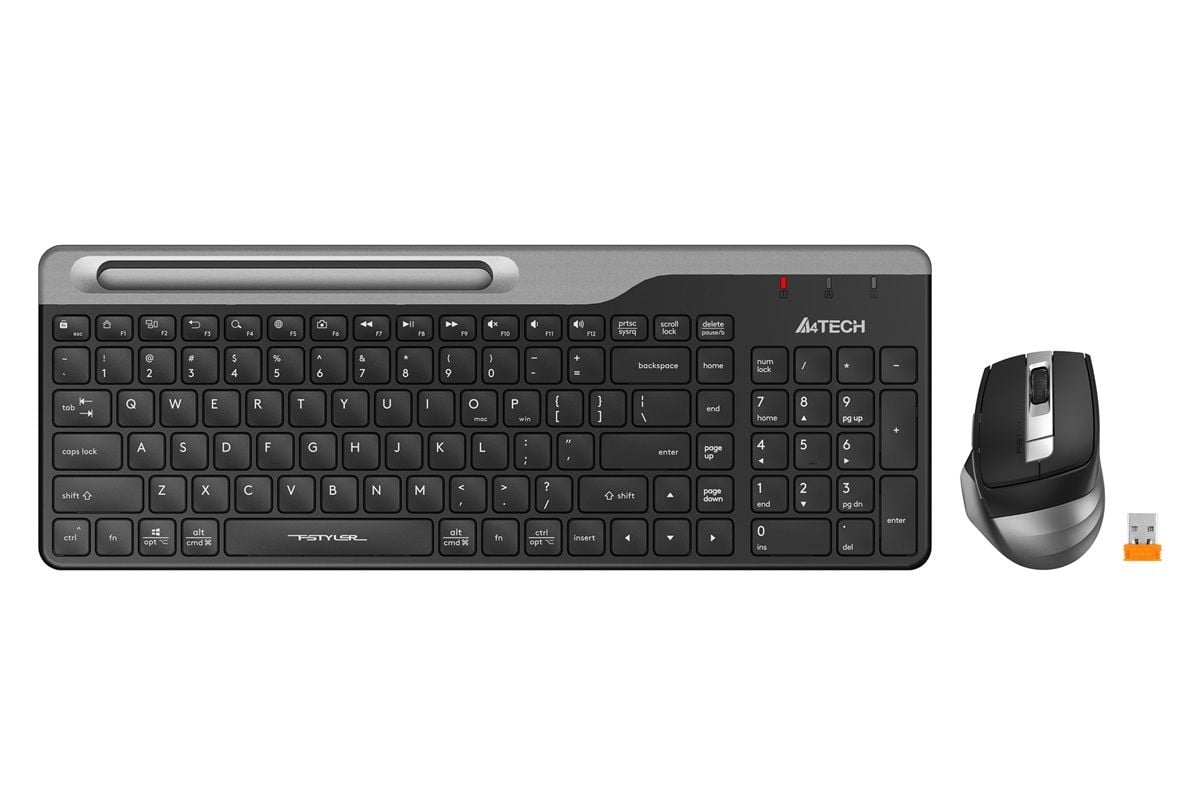 A4 Tech Fstyler FB2535C Siyah Bluetooth+2.4G Nano Fn Multimedya Klavye Şarjlı Mouse Set