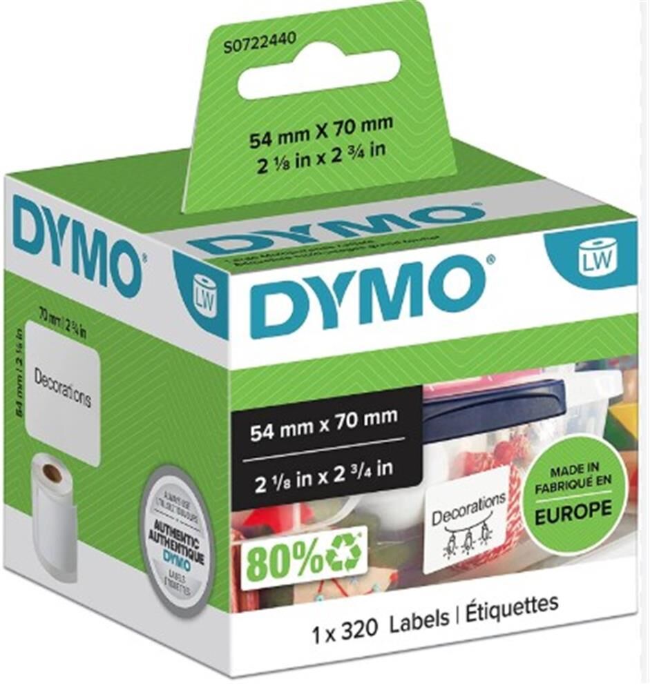 Dymo Lw Disket Etiketi 320 Etike 70X54 mm 99015LW