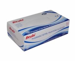 Beybi Pudrasız Nitril Mavi (S) small Beden Muayene Eldiven 100lü Paket