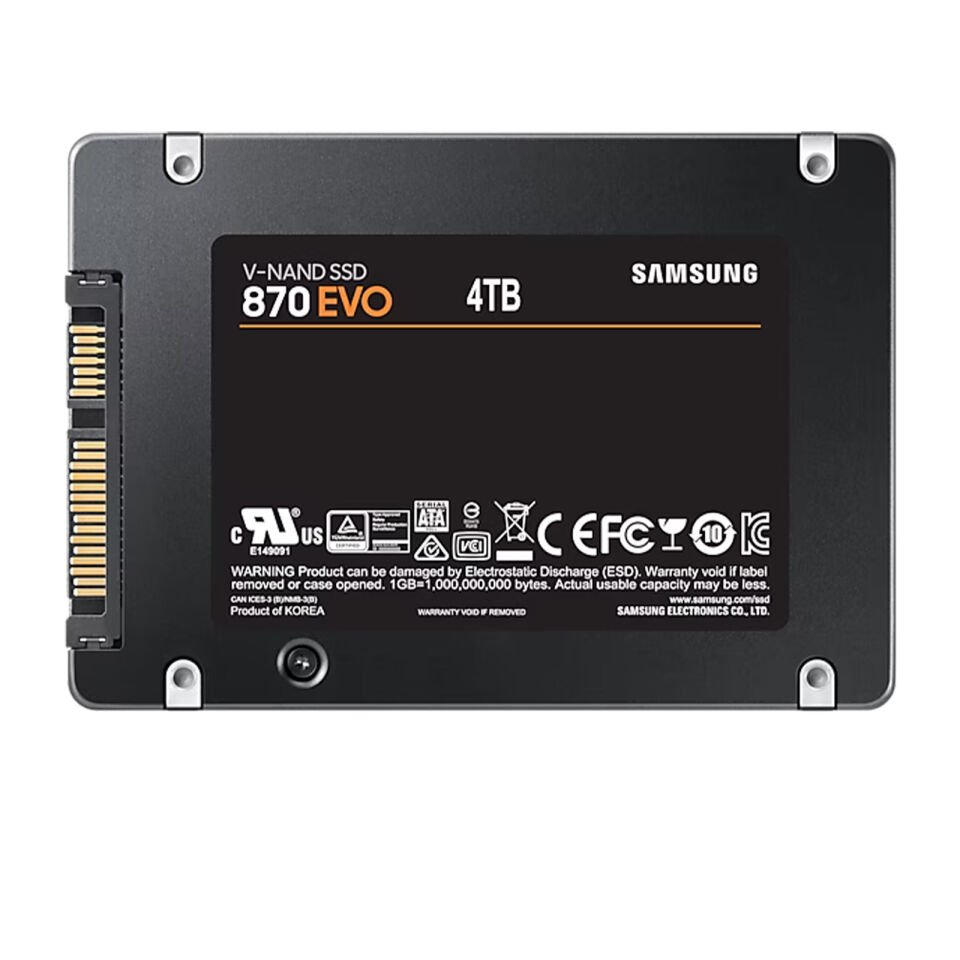 Samsung MZ-77E4T0BW 4TB 870 EVO 2.5 Sata3 560-530 Mb/s SSD