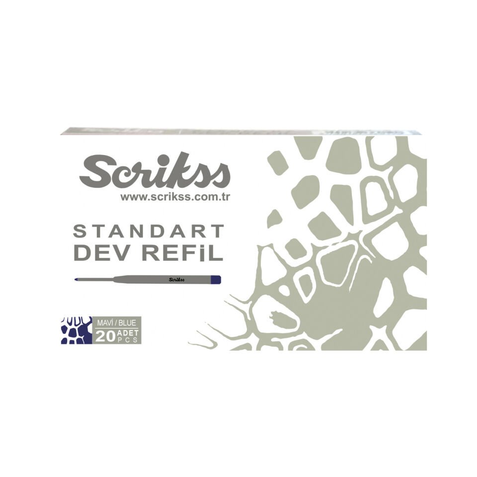 Scrikss Standart Tükenmez Kalem Refil Mavi