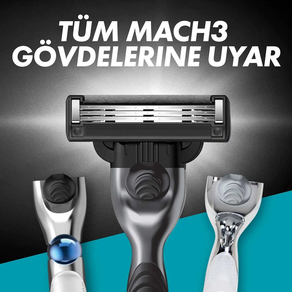 Gillette Mach3 Charcoal Yedek Tıraş Bıçağı 2'li