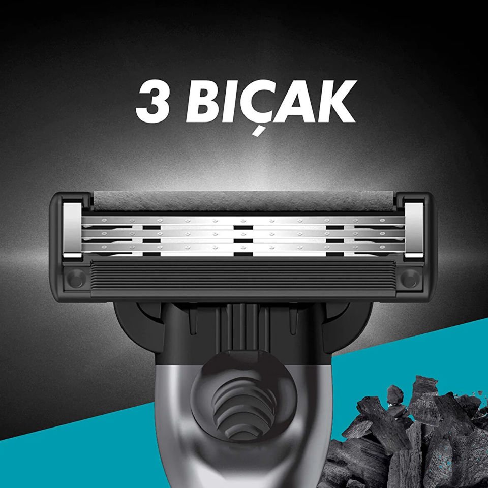 Gillette Mach3 Charcoal Yedek Tıraş Bıçağı 2'li
