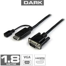 Dlst Dark DK HD AHDMIXVGAL180 1.8m HDMI - VGA Güç Destekli Kablo