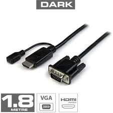 Dlst Dark DK HD AHDMIXVGAL180 1.8m HDMI - VGA Güç Destekli Kablo