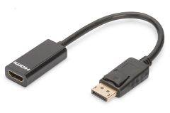 Digutus AK-340400-001-S DisplayPort (DP)  HDMI DP Erkek - HDMI Tip A Dişi, 0.15 metre, siyah