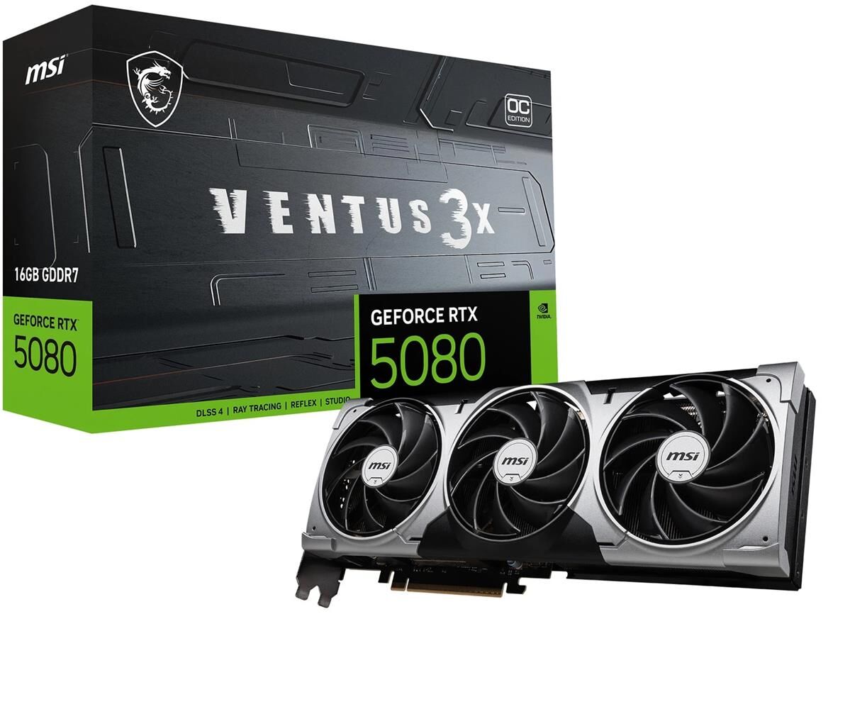 Msi GeForce RTX5080 16GB GDDR7 PCI Express 5.0 16G VENTUS 3X OC Ekran Kartı