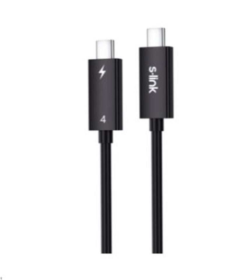 S-link SL-TC402 Thunderbolt 4.0 2m 8k 60Hz PD100W TypeC to TypeC 40Gbps Hızlı Data Kablosu