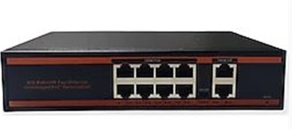 Nova NVC-HC1064PLS 4 Port Poe+ 10-100 Mbps 2 Port 10-100-1000 Mbps Uplink Switch 120W