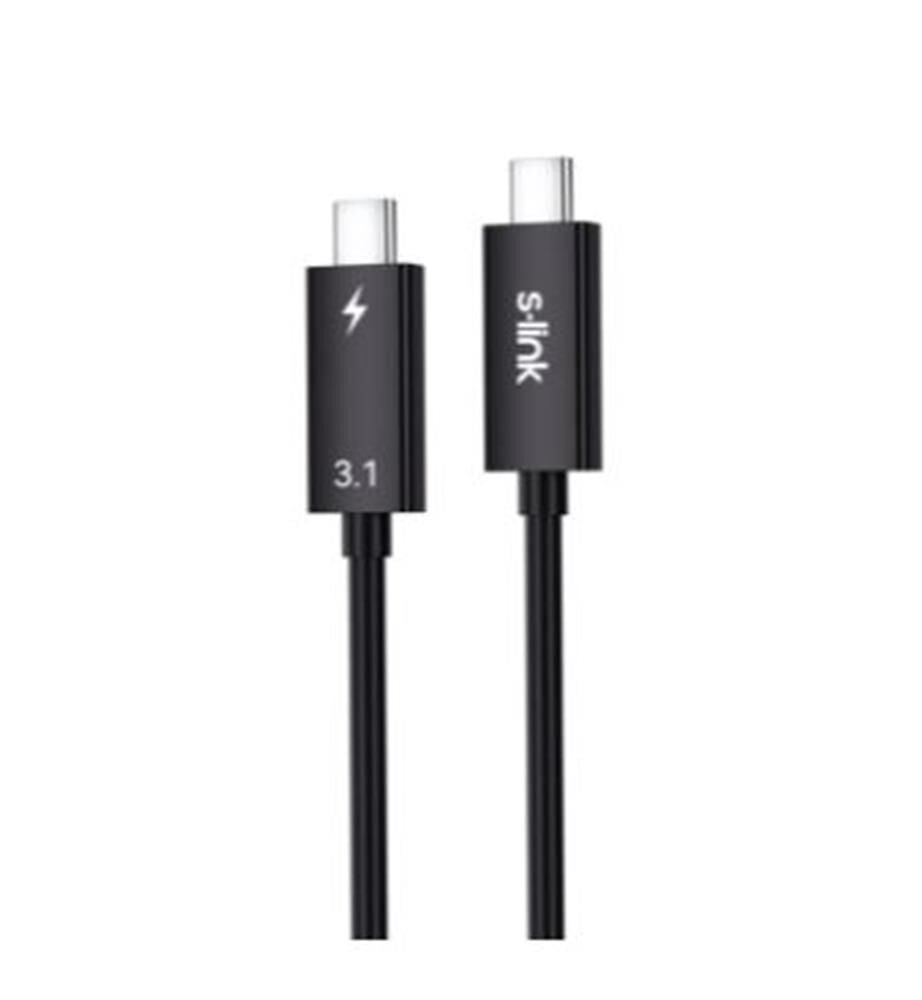 S-link SL-TC302 Thunderbolt 3.0 2m 4k 60Hz PD100W TypeC to TypeC 40Gbps Hızlı Data Kablosu